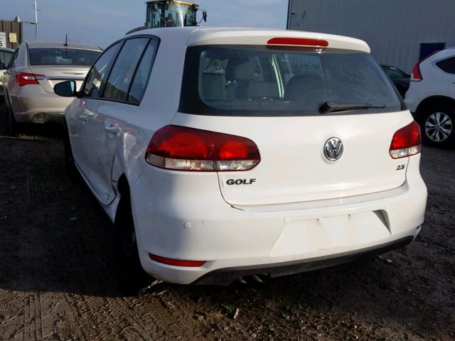 WVWDA7AJ9DW125967 - 2013 VOLKSWAGEN GOLF WHITE photo 3