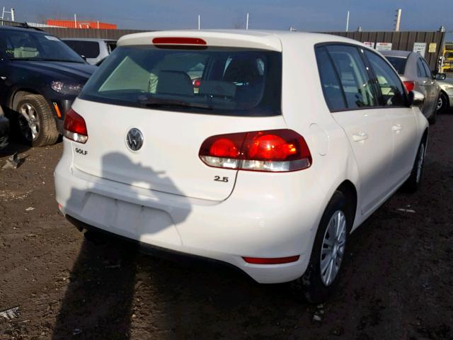 WVWDA7AJ9DW125967 - 2013 VOLKSWAGEN GOLF WHITE photo 4