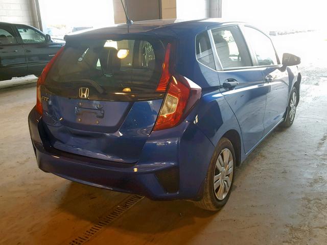 JHMGK5H5XGS001532 - 2016 HONDA FIT LX BLUE photo 4