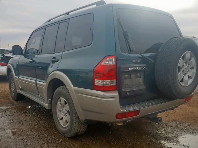 JA4NW31S43J035302 - 2003 MITSUBISHI MONTERO XL GREEN photo 3