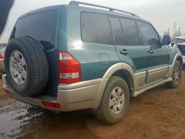 JA4NW31S43J035302 - 2003 MITSUBISHI MONTERO XL GREEN photo 4