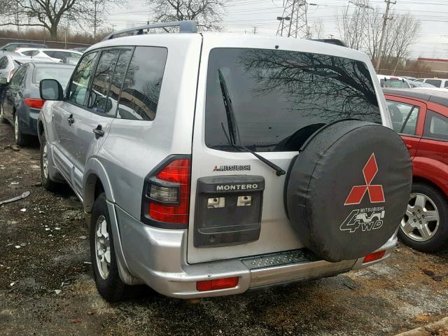 JA4MW31RX1J004609 - 2001 MITSUBISHI MONTERO XL SILVER photo 3