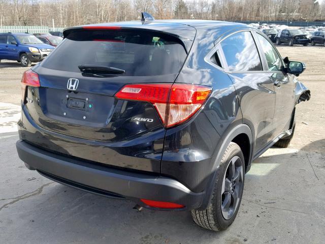 3CZRU6H54JM731814 - 2018 HONDA HR-V EX BLACK photo 4