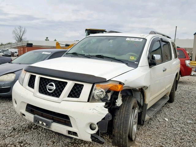 5N1BA0NC9BN618380 - 2011 NISSAN ARMADA SV WHITE photo 2