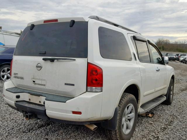 5N1BA0NC9BN618380 - 2011 NISSAN ARMADA SV WHITE photo 4