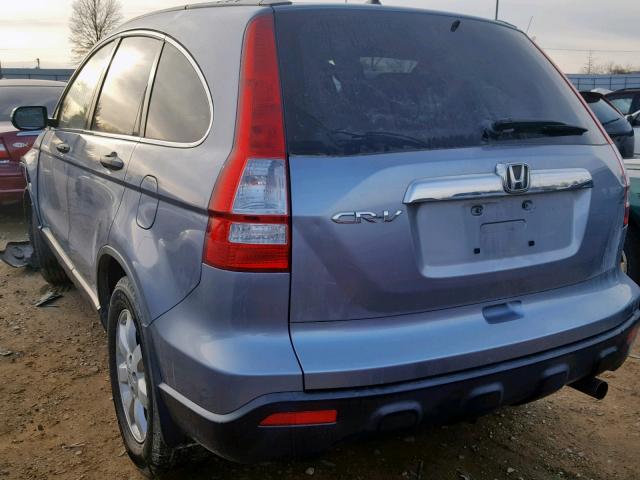 JHLRE38588C035389 - 2008 HONDA CR-V EX BLUE photo 3