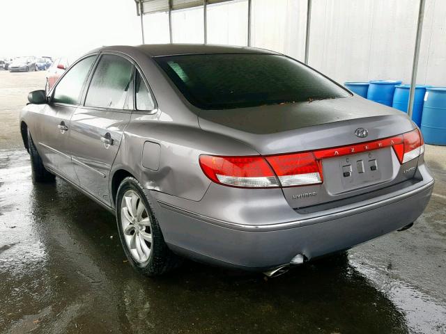 KMHFC46F97A138494 - 2007 HYUNDAI AZERA SE CHARCOAL photo 3