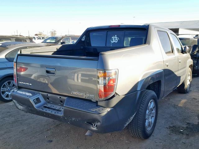 2HJYK16578H501833 - 2008 HONDA RIDGELINE GRAY photo 4