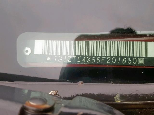 1G1ZT54855F201630 - 2005 CHEVROLET MALIBU LS მუქწითელი ფოტო 10