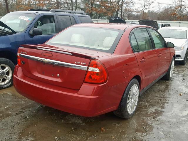 1G1ZT54855F201630 - 2005 CHEVROLET MALIBU LS მუქწითელი ფოტო 4