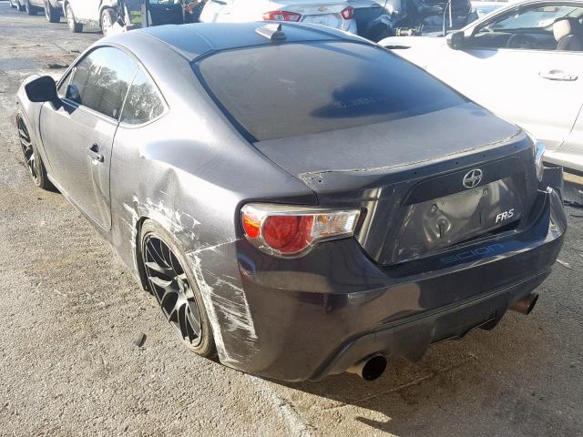 JF1ZNAA17D2734866 - 2013 TOYOTA SCION FR-S GRAY photo 3