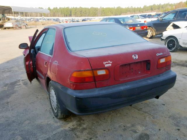 JHMEH9591RS002236 - 1994 HONDA CIVIC EX RED photo 3