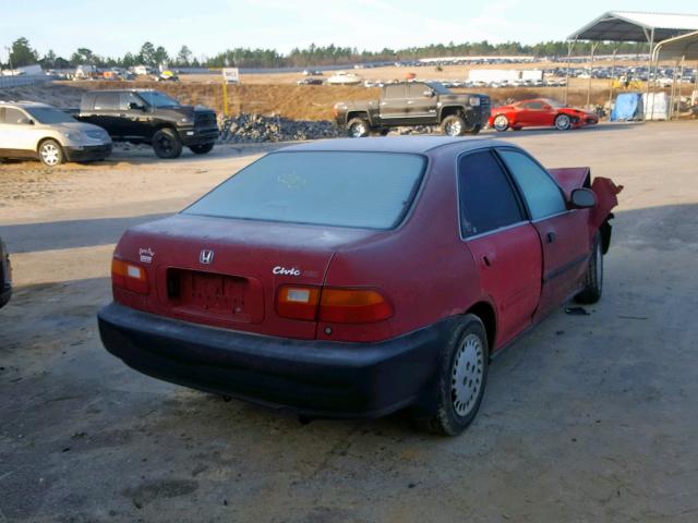 JHMEH9591RS002236 - 1994 HONDA CIVIC EX RED photo 4