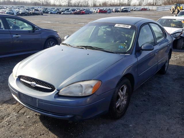 1FAFP55S4YG285534 - 2000 FORD TAURUS SES BLUE photo 2