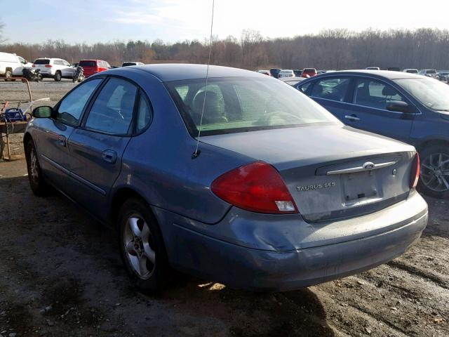 1FAFP55S4YG285534 - 2000 FORD TAURUS SES BLUE photo 3