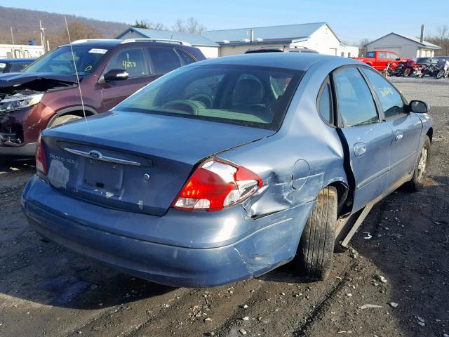 1FAFP55S4YG285534 - 2000 FORD TAURUS SES BLUE photo 4