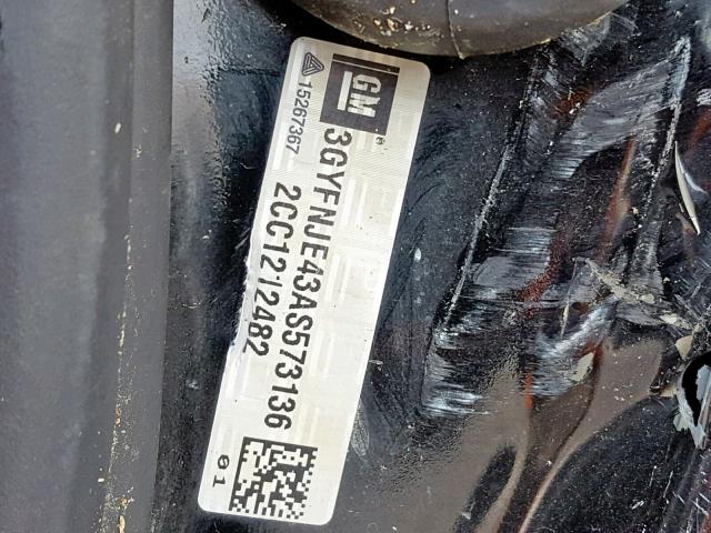 3GYFNJE43AS573136 - 2010 CADILLAC SRX PERFOR BLACK photo 10