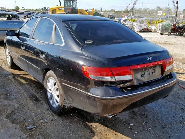 KMHFC46F56A135154 - 2006 HYUNDAI AZERA SE BLACK photo 3