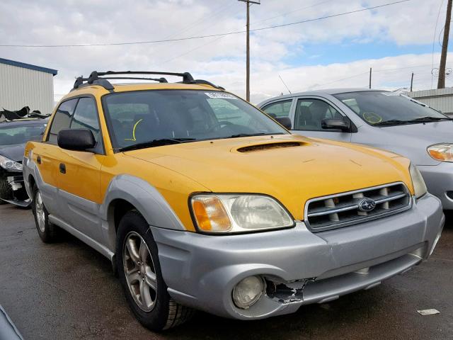 4S4BT62C636113765 - 2003 SUBARU BAJA SPORT YELLOW photo 1