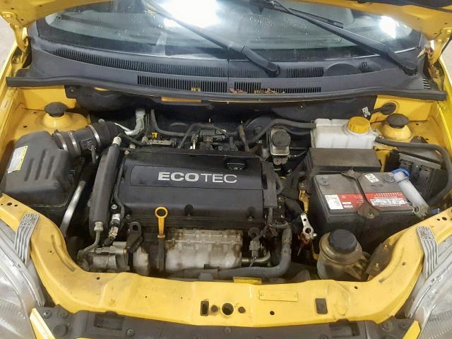 KL2TD66E09B666299 - 2009 PONTIAC G3 YELLOW photo 7