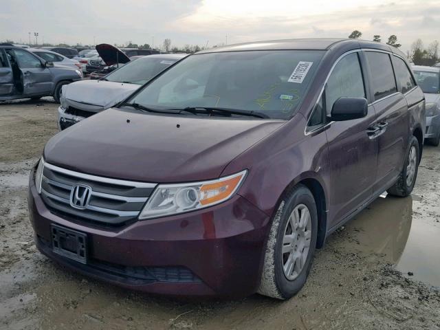 5FNRL5H21CB018031 - 2012 HONDA ODYSSEY LX PURPLE photo 2