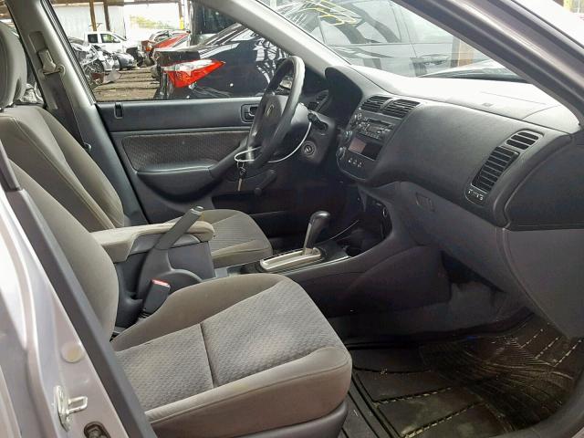 1HGES16394L024259 - 2004 HONDA CIVIC DX V SILVER photo 5