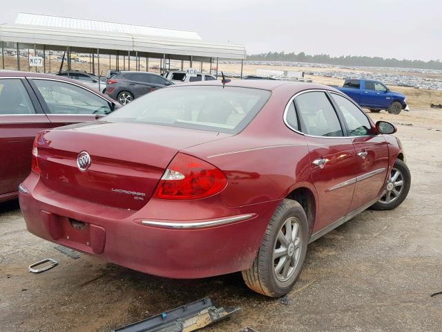 2G4WC582691227940 - 2009 BUICK LACROSSE C BURGUNDY photo 4