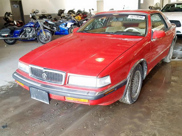 ZC2FP110XKB204222 - 1989 CHRYSLER MAZERATI RED photo 2