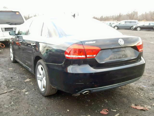 1VWBP7A33CC105511 - 2012 VOLKSWAGEN PASSAT SE BLACK photo 3