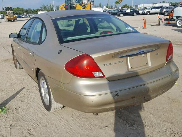 1FAFP55UX1G210022 - 2001 FORD TAURUS SES GOLD photo 3