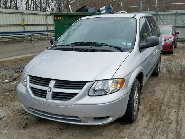 1D4GP45R35B346454 - 2005 DODGE CARAVAN SX SILVER photo 2