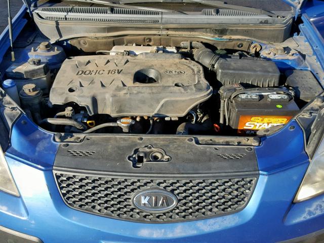 KNADE163X76286258 - 2007 KIA RIO 5 SX BLUE photo 7