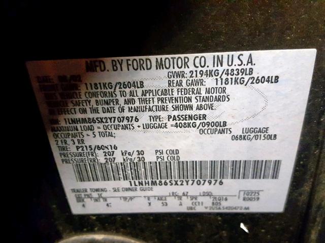 1LNHM86SX2Y707976 - 2002 LINCOLN LS GRAY photo 10