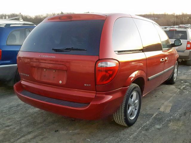 1D4GP45R46B607186 - 2006 DODGE CARAVAN SX RED photo 4