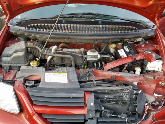 1D4GP45R46B607186 - 2006 DODGE CARAVAN SX RED photo 7