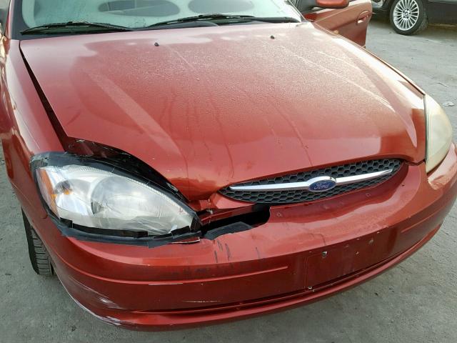 1FAFP55241A252428 - 2001 FORD TAURUS SES RED photo 7