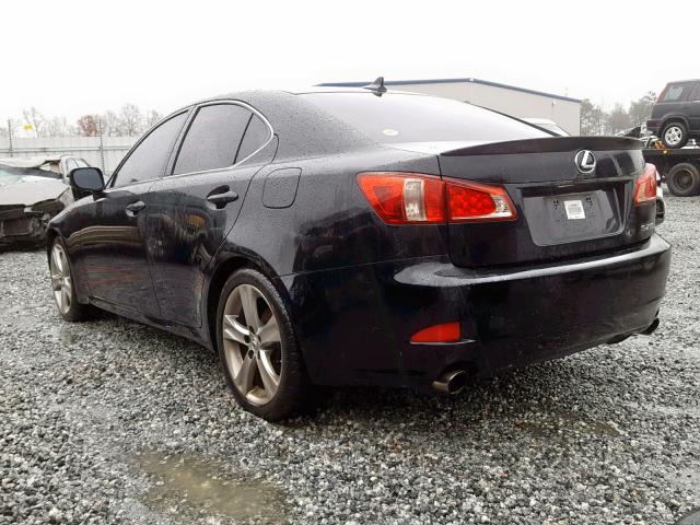 JTHBF5C22B5134935 - 2011 LEXUS IS 250 BLACK photo 3