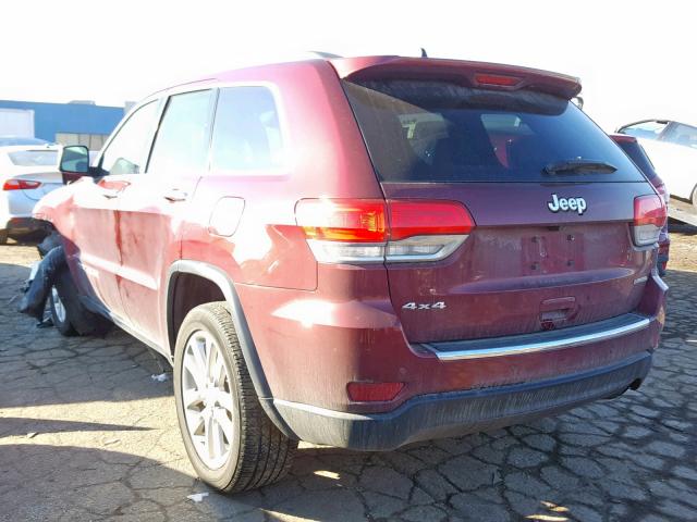 1C4RJFBG8HC792653 - 2017 JEEP GRAND CHER RED photo 3