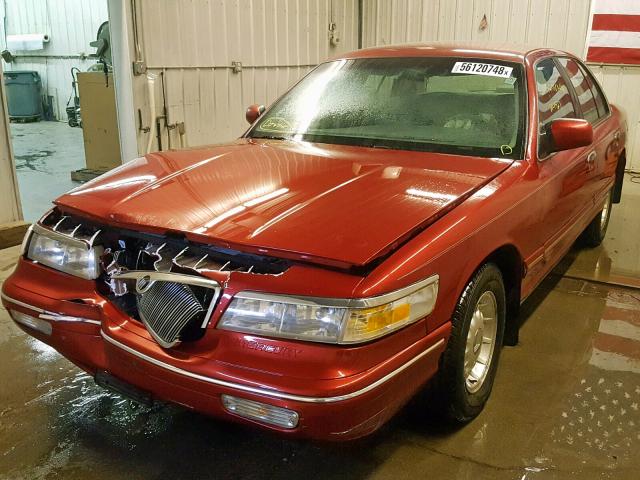 2MELM75W6TX621545 - 1996 MERCURY GRAND MARQ MAROON photo 2