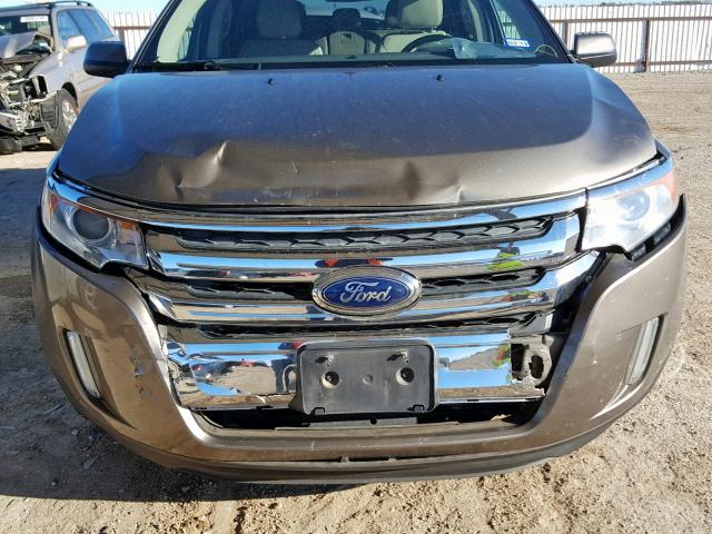 2FMDK3JC4DBB17327 - 2013 FORD EDGE SEL BROWN photo 9