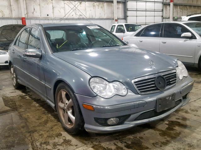 WDBRF40J25F582630 - 2005 MERCEDES-BENZ C 230K SPO BLUE photo 1