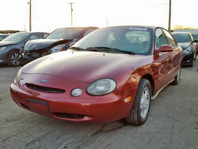 1FALP52U6VG246481 - 1997 FORD TAURUS GL BURGUNDY photo 2