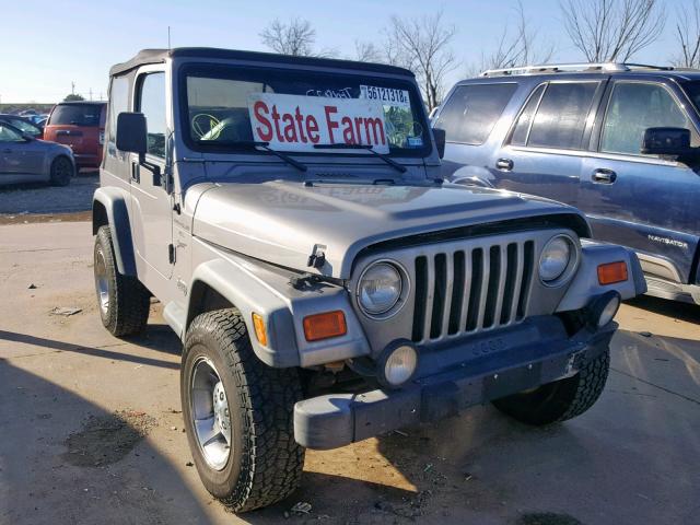 1J4FA49S7YP781891 - 2000 JEEP WRANGLER / GRAY photo 1