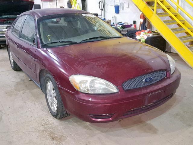 1FAFP56U87A195143 - 2007 FORD TAURUS SEL BURGUNDY photo 1