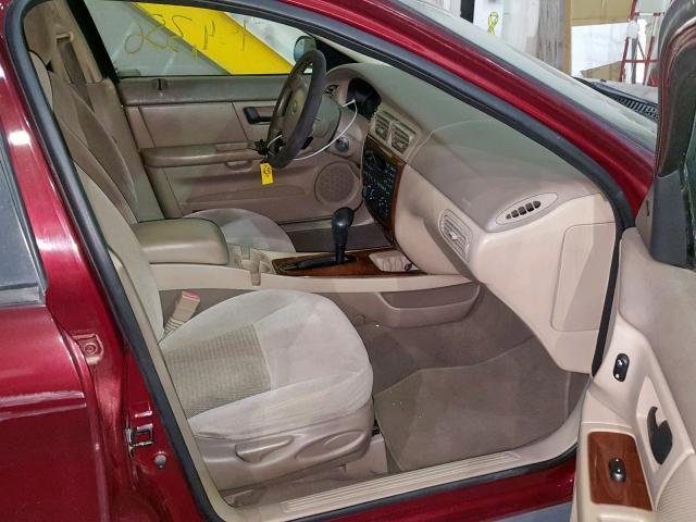 1FAFP56U87A195143 - 2007 FORD TAURUS SEL BURGUNDY photo 5