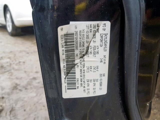 2A8GF68426R838805 - 2006 CHRYSLER PACIFICA T BLACK photo 10