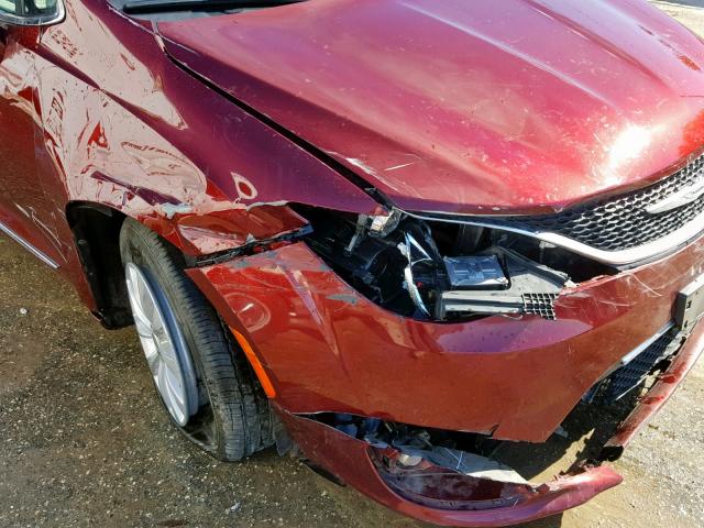 2C4RC1BG5HR703187 - 2017 CHRYSLER PACIFICA T MAROON photo 9