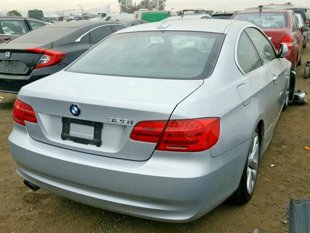 WBAKE5C59DJ106913 - 2013 BMW 328 I SULE SILVER photo 4