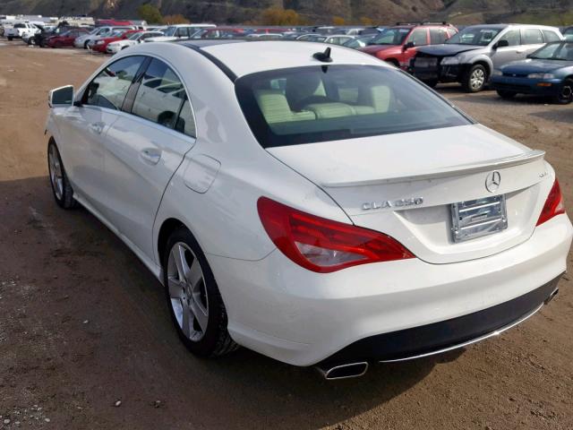 WDDSJ4GBXFN273873 - 2015 MERCEDES-BENZ CLA 250 4M WHITE photo 3