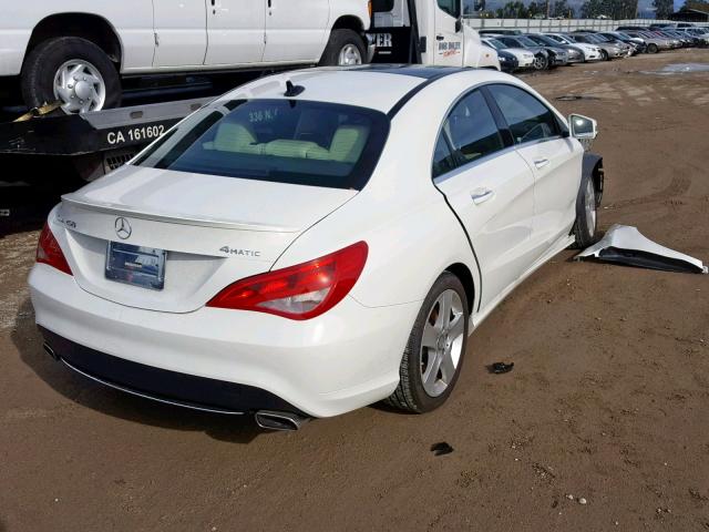 WDDSJ4GBXFN273873 - 2015 MERCEDES-BENZ CLA 250 4M WHITE photo 4